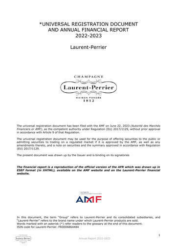 Thumbnail Laurent-Perrier Universal Registration Document 2022-2023