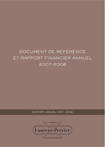 Thumbnail Laurent-Perrier Universal Registration Document 2007-2008