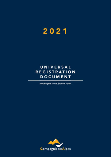 Thumbnail Compagnie des Alpes Universal Registration Document 2021