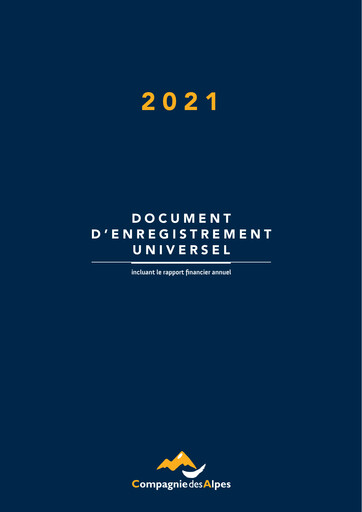 Thumbnail Compagnie des Alpes Universal Registration Document 2021