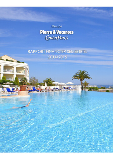 Thumbnail Pierre et Vacances Half-year Report 2014-2015-h1