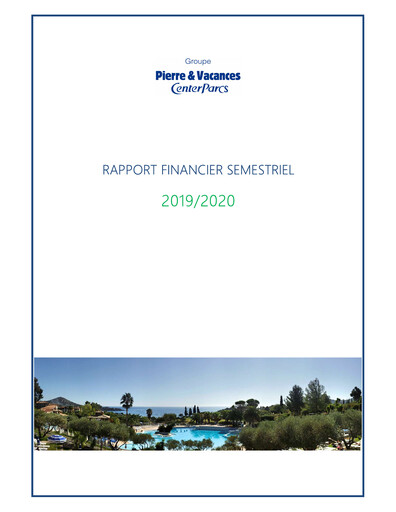 Thumbnail Pierre et Vacances Half-year Report 2019-2020-h1