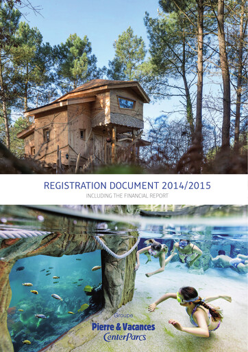 Thumbnail Pierre et Vacances Universal Registration Document fy2015