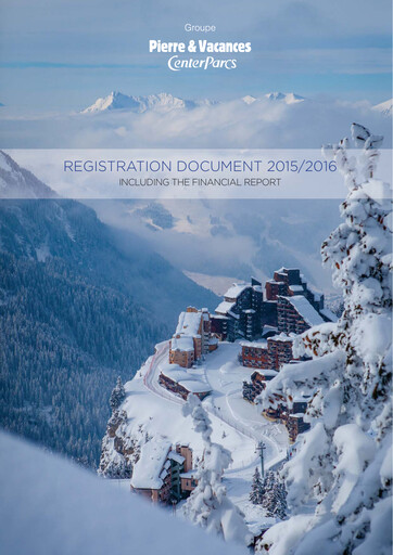 Thumbnail Pierre et Vacances Universal Registration Document fy2016