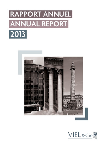 Thumbnail VIEL & Cie Annual Report 2013