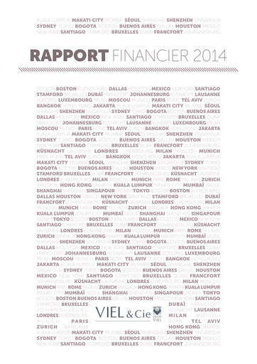 Thumbnail VIEL & Cie Financial Report 2014