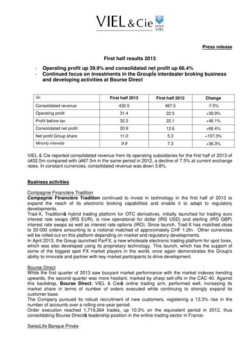 Thumbnail VIEL & Cie Half-year Report 2013-h1