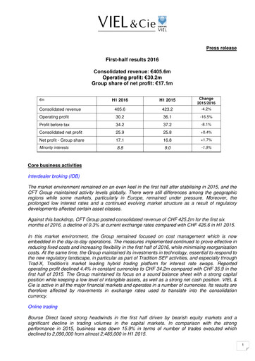 Thumbnail VIEL & Cie Half-year Report 2016-h1