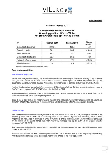 Thumbnail VIEL & Cie Half-year Report 2017-h1