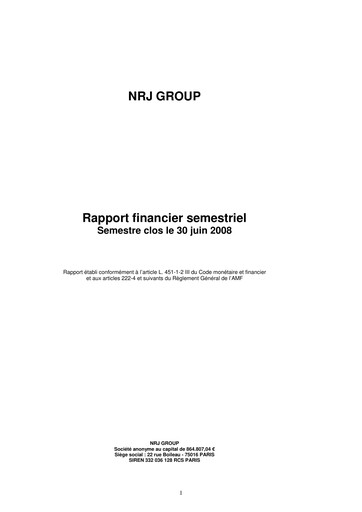 Thumbnail NRJ Group Financial Report 2008-h1