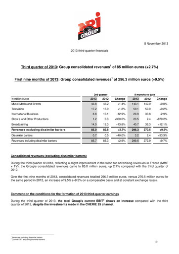 Miniature NRJ Group Rapport trimestriel 2013-q3