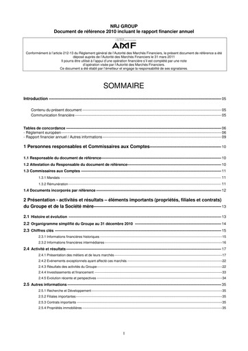 Thumbnail NRJ Group Universal Registration Document 2010