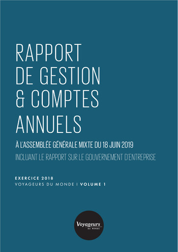 Thumbnail Voyageurs du Monde Annual Report 2018