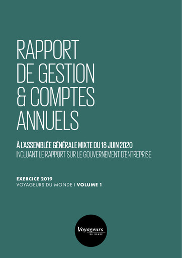 Thumbnail Voyageurs du Monde Annual Report 2019
