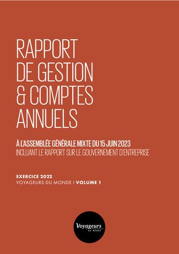 Thumbnail Voyageurs du Monde Annual Report 2022