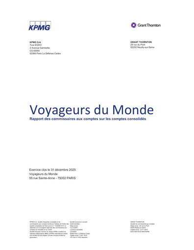 Thumbnail Voyageurs du Monde Financial Statement 2025