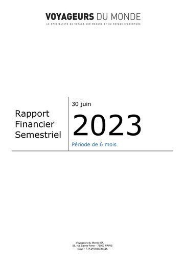 Thumbnail Voyageurs du Monde Half-year Report 2023-h1