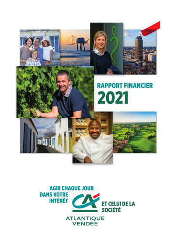 Miniature Caisse régionale de Crédit Agricole Mutuel Atlantique Vendée Rapport financier 2021