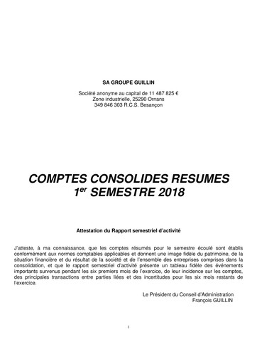 Thumbnail Groupe Guillin Half-year Report 2018