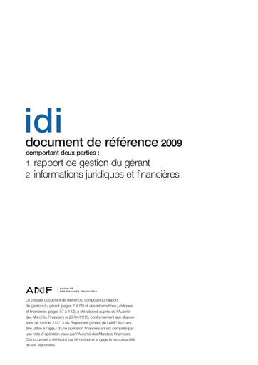 Thumbnail IDI Universal Registration Document 2009