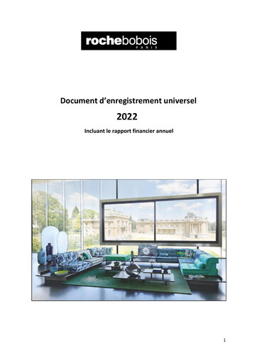 Thumbnail Roche Bobois Universal Registration Document 2022