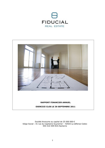 Miniature Fiducial Real Estate Rapport annuel 2011