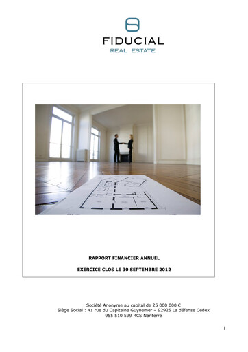 Miniature Fiducial Real Estate Rapport annuel 2012