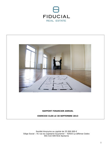 Miniature Fiducial Real Estate Rapport annuel 2013