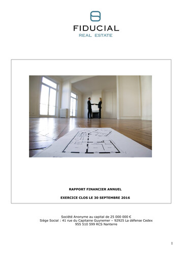 Miniature Fiducial Real Estate Rapport annuel 2016