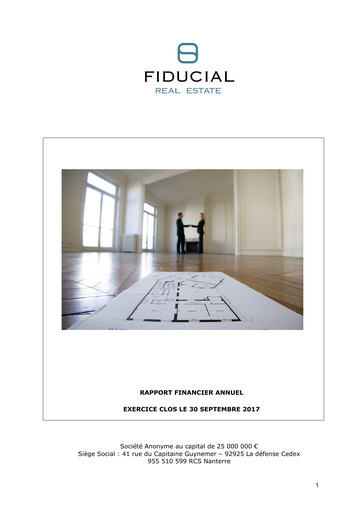 Miniature Fiducial Real Estate Rapport annuel 2017