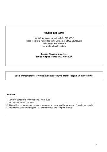 Thumbnail Fiducial Real Estate Half-year Report 2016-h1