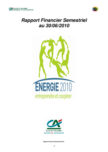 Thumbnail Caisse régionale de Crédit Agricole Mutuel d'Ille-et-Vilaine Half-year Report 2010-h1