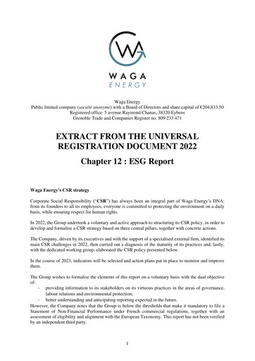 Thumbnail Waga Energy ESG Report 2022