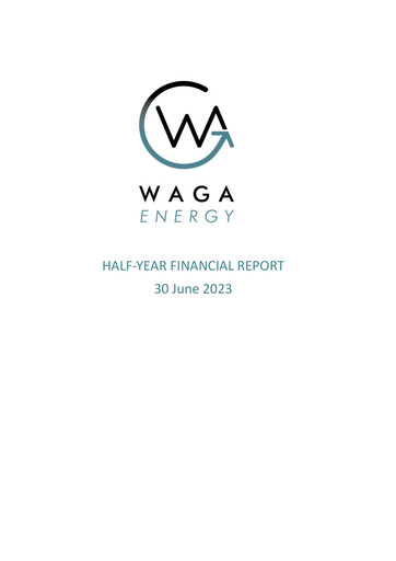 Miniature Waga Energy Rapport semestriel 2023-h1