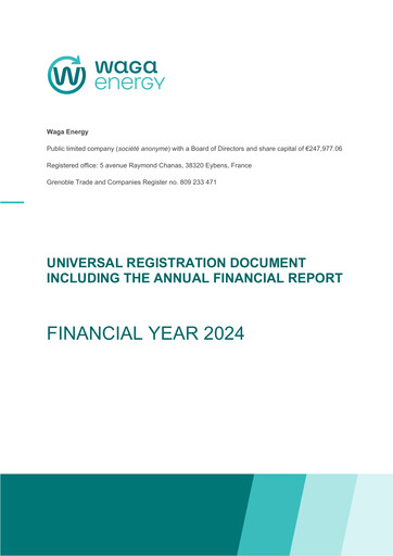 Thumbnail Waga Energy Universal Registration Document 2024