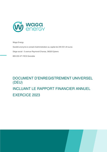 Thumbnail Waga Energy Universal Registration Document 2023
