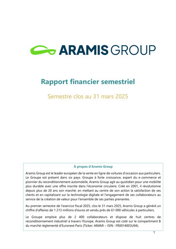 Thumbnail Aramis Group Half-year Report 2025-h1