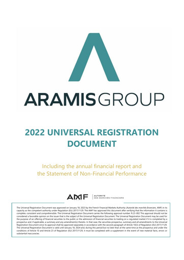 Thumbnail Aramis Group Universal Registration Document 2022