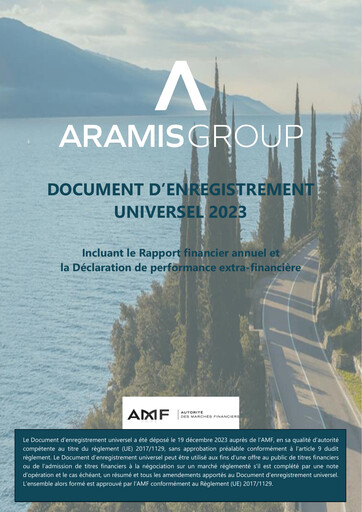 Thumbnail Aramis Group Universal Registration Document 2023
