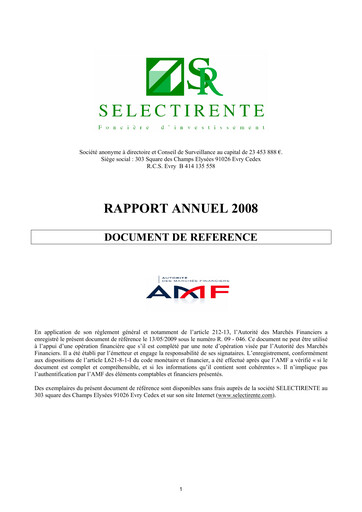 Thumbnail Selectirente Annual Report 2008