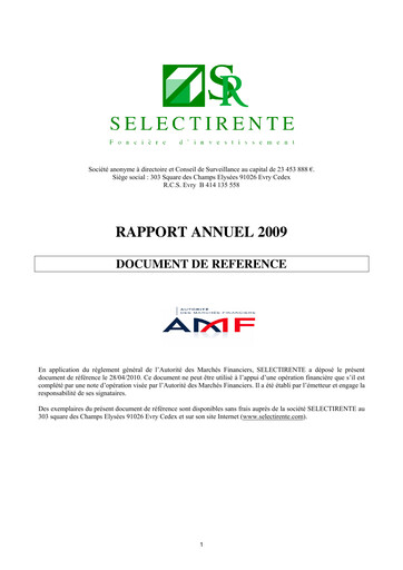 Thumbnail Selectirente Annual Report 2009
