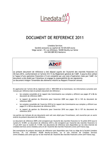 Miniature Linedata Services Document d'enregistrement universel 2011