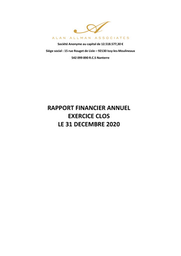 Thumbnail Alan Allman Associates Financial Report 2020