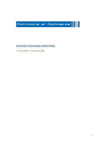 Thumbnail Patrimoine et Commerce SA Half-year Report 2009-2010-h1