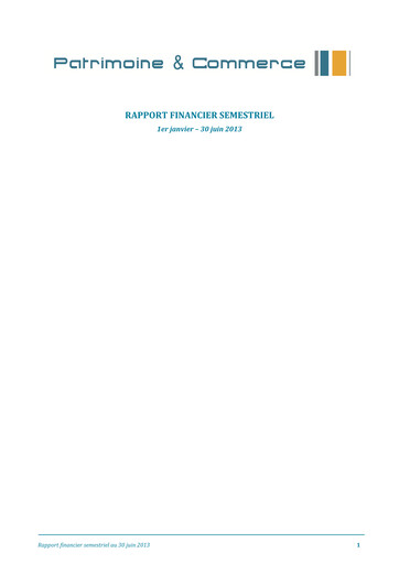 Thumbnail Patrimoine et Commerce SA Half-year Report 2013-h1