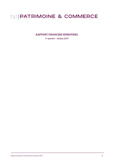 Thumbnail Patrimoine et Commerce SA Half-year Report 2017-h1