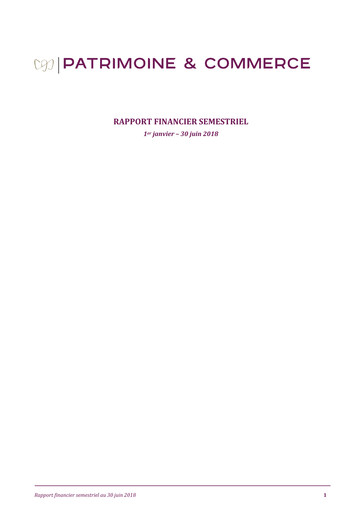 Thumbnail Patrimoine et Commerce SA Half-year Report 2018-h1