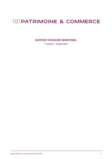 Thumbnail Patrimoine et Commerce SA Half-year Report 2022-h1