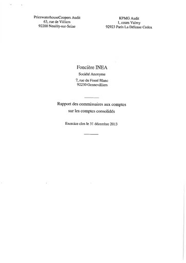 Thumbnail Fonciere Inea Financial Statement 2013