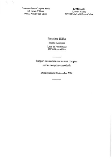 Thumbnail Fonciere Inea Financial Statement 2014